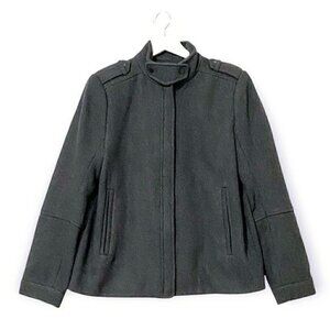 Vince Gray Wool Back Pleat Jacket/Coat , size 8